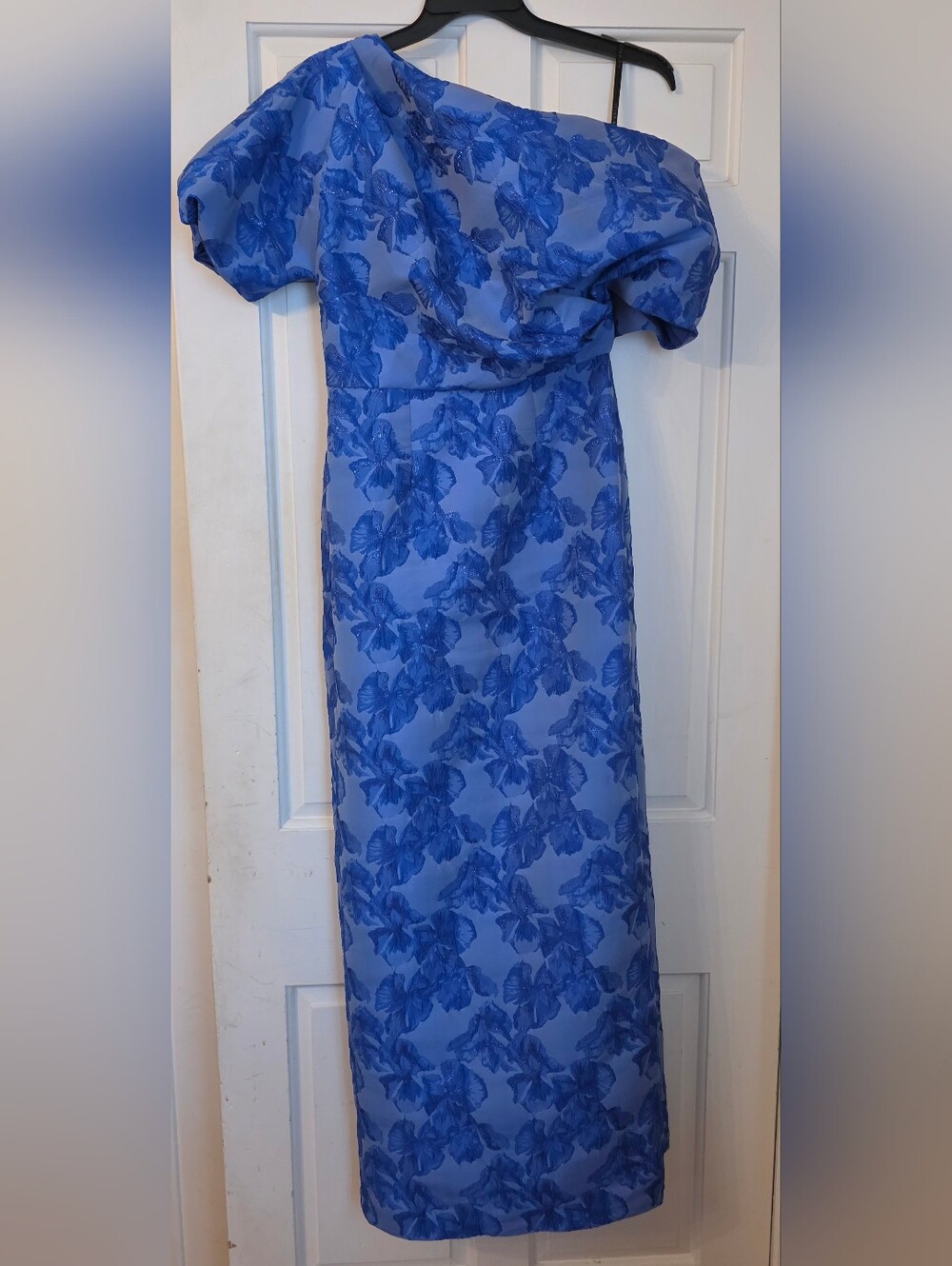 After Six Royal Blue Satin Evening Gown